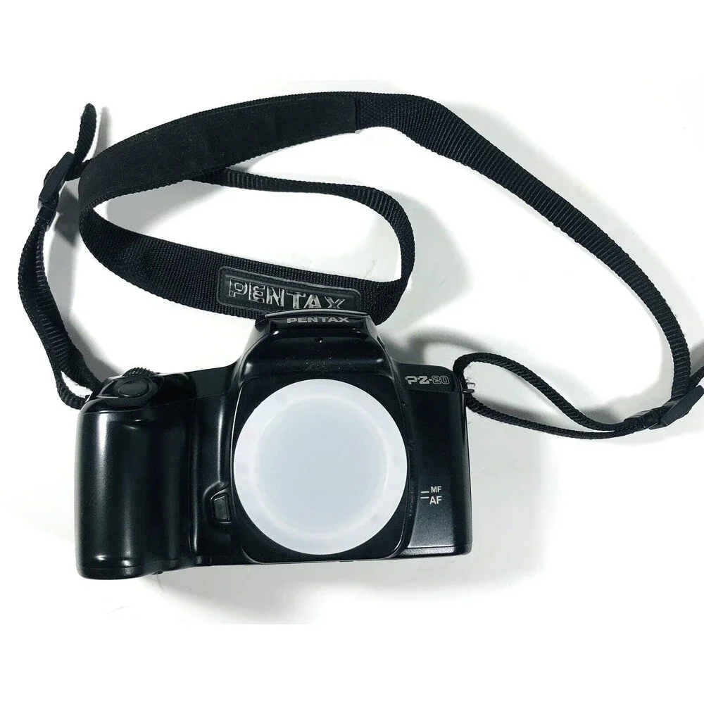 Pentax PZ-20 Auto Focus 35mm Film Camera body, cap & Strap, untested for parts